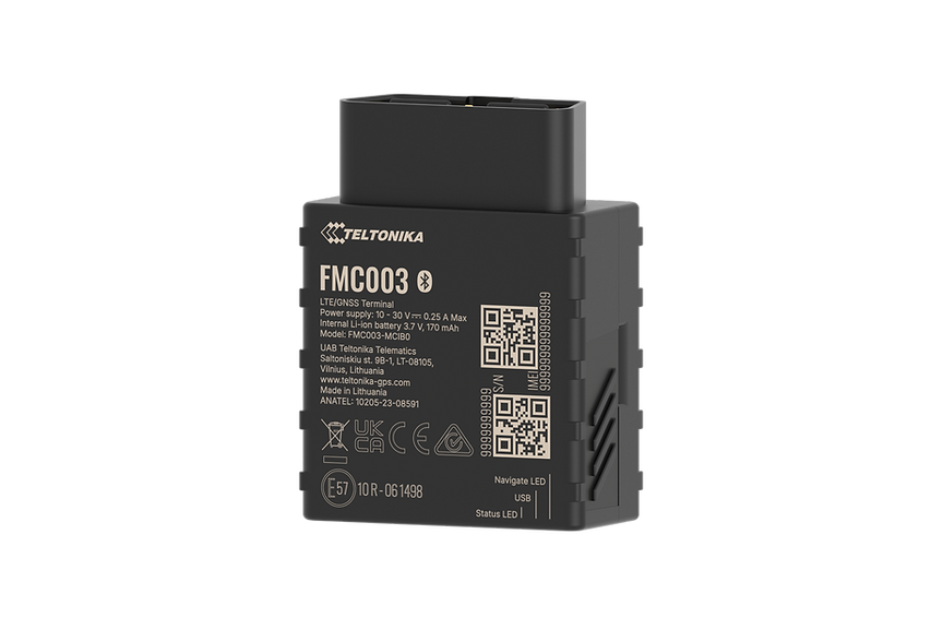 Teltonika FMC003WMNW01 | FMC003 OBD Plug-and-Track GNSS/LTE Vehicle Tracking Terminal