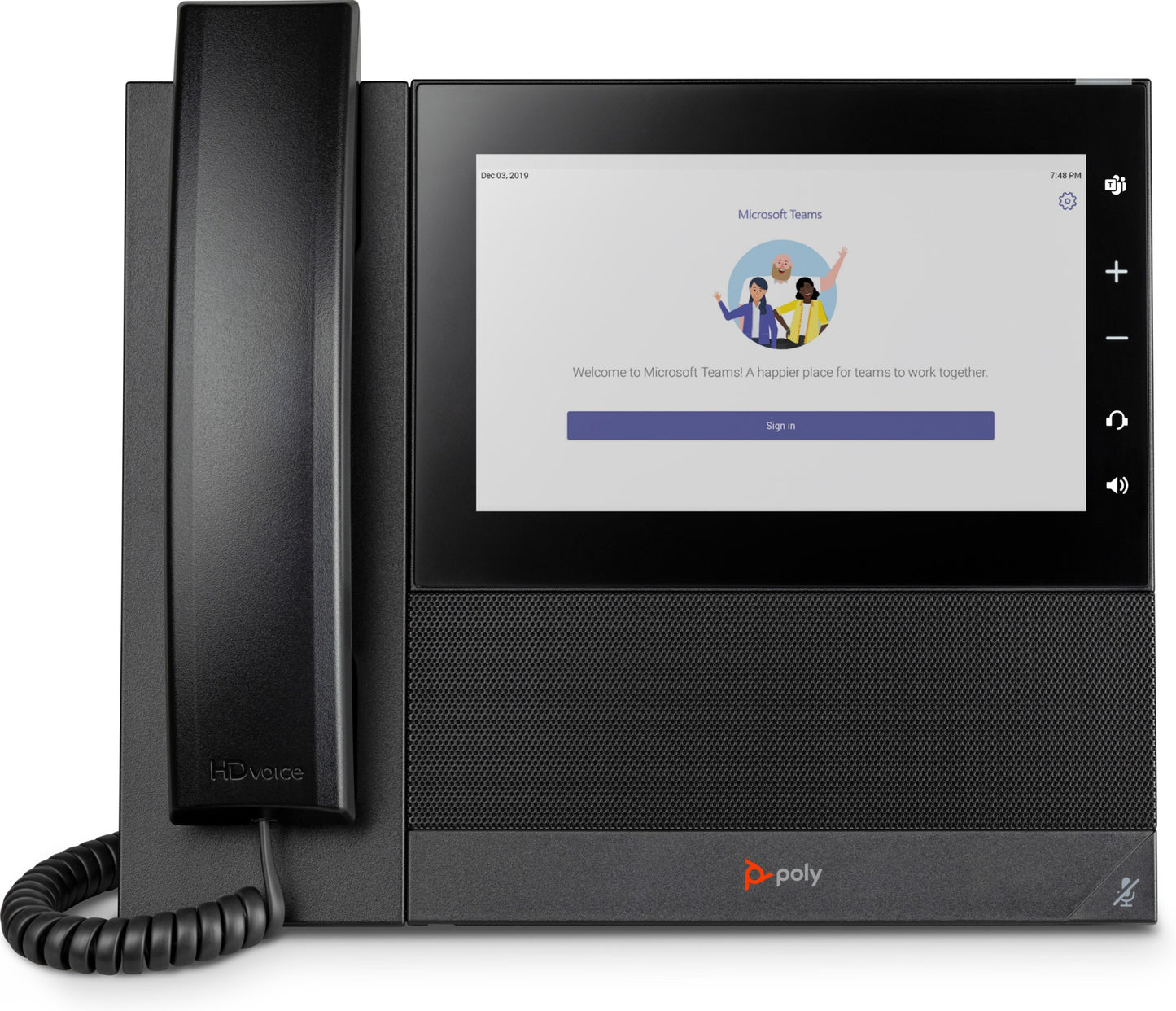 Poly 2200-49780-019 | CCX 600 Business Media Phone, 7" Touchscreen, PoE, Teams/SFB