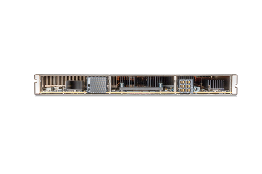 Fortinet FPM-7620F silver server rack module with QSFP28 and SFP28 ports