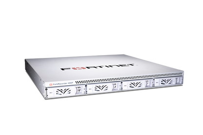 White Fortinet FortiRecorder 400F NVR with 3 GE RJ45 ports, 1 x 4TB storage