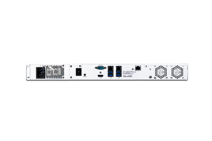 Fortinet FRC-400F white server rack rear with ports and ventilation