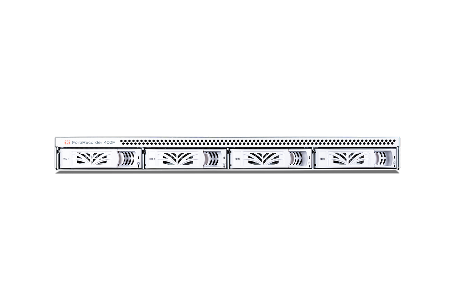 Fortinet FortiRecorder-400F NVR with 4 drive bays, perforated panel