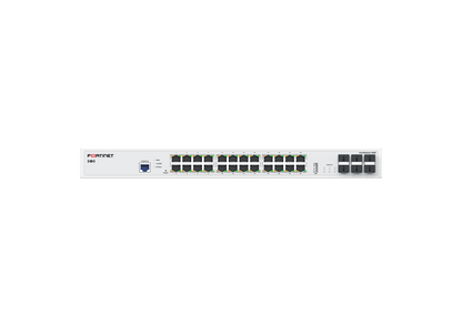 Fortinet FortiSwitch-124G FS-124G 24-port 2.5G/1G/100M RJ45 switch rear view