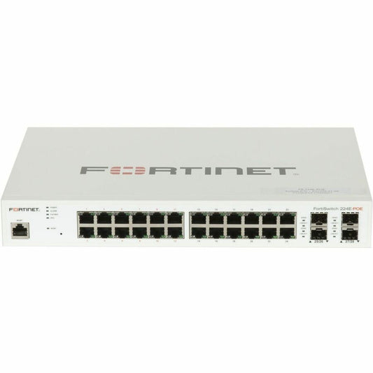 Fortinet FS-224E-POE-USG | 24x GE RJ45 PoE+ Ports, FortiGate Compatible, FS-224E-POE