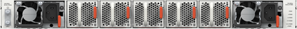 Fortinet FortiSwitch-3032G silver server rack with black fans and orange PSUs
