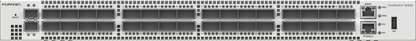Fortinet FortiSwitch-3032G gray metal server rack with ports and labels