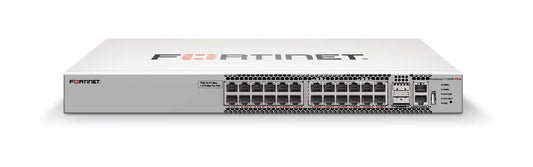 Fortinet FS-T1024F-FPOE | 24x 10G PoE Switch, 2x 100GE QSFP28, 1440W PoE, Dual AC