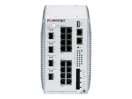 Fortinet FSR-216F-POE | 16x PoE 1GE RJ45, 4x 10GE SFP+, Ruggedized Switch