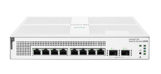 Aruba Instant On JL681A | 8G PoE+ Switch, 2 SFP Uplinks, 124W Power Budget, 1U