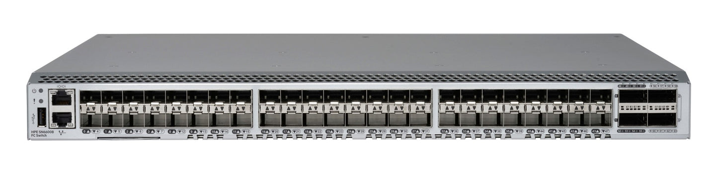 HPE R6V47A | SN6600B 32Gb Fibre Channel Switch, 48 x 32Gb SFP+ Ports, 24 x 16Gb SFP+ Ports