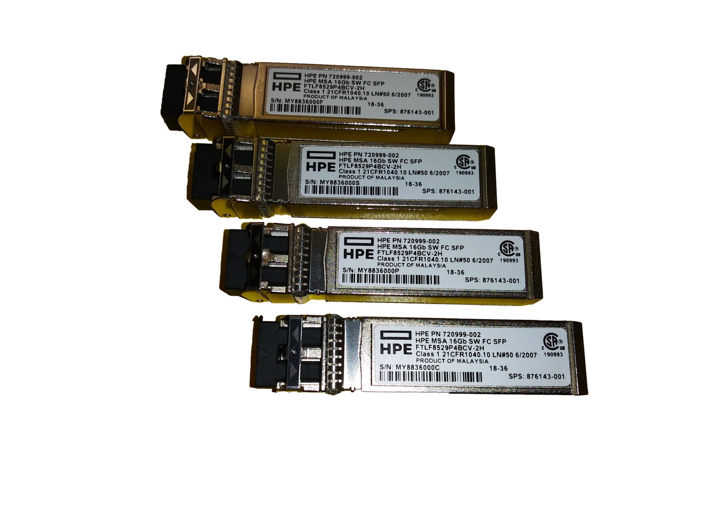 HPE C8R24B | 16Gb SFP+ Transceiver, 850nm, Fiber Optic, 4-Pack