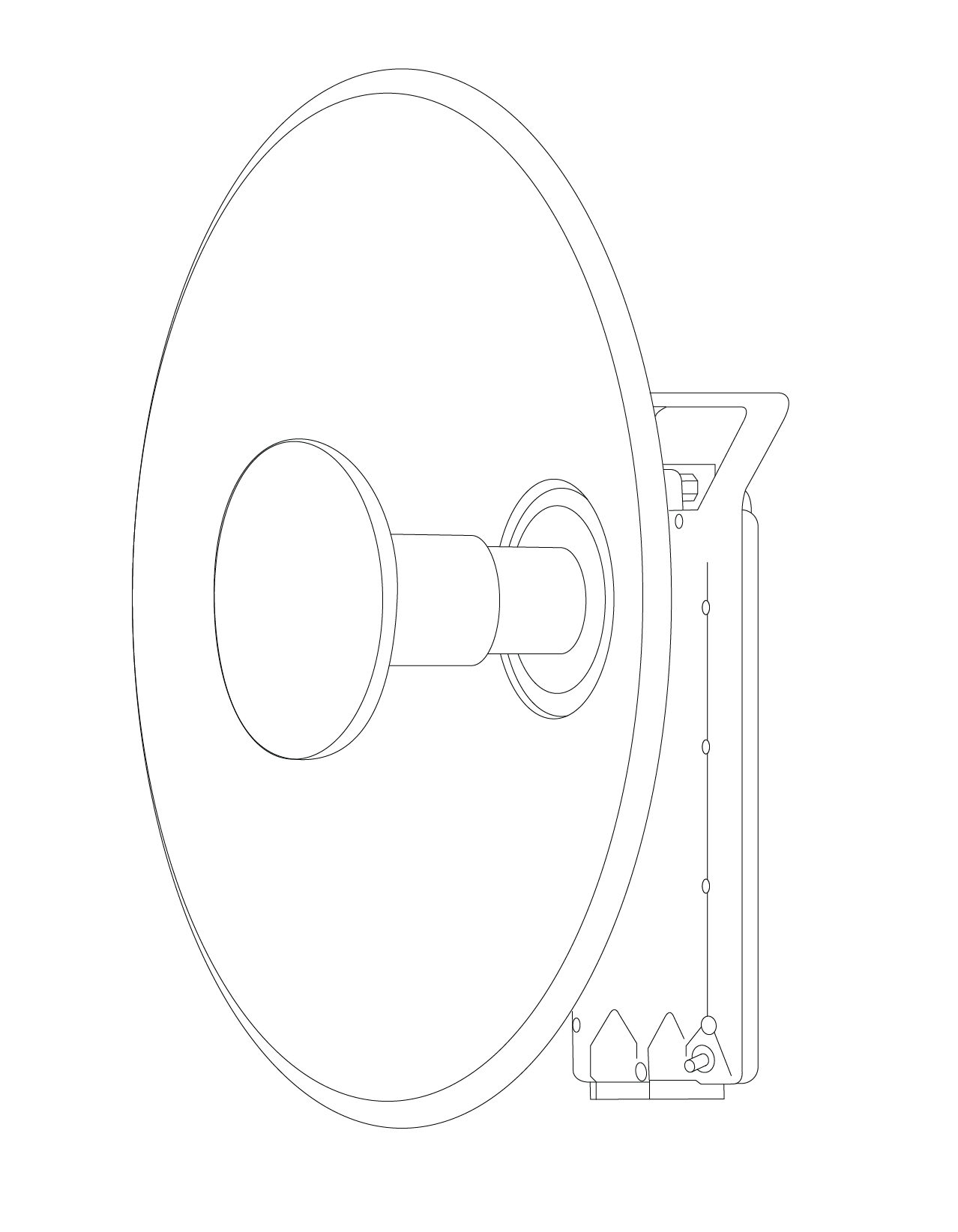 Cambium Networks ePMP Force 425 SM circular wall speaker, metallic finish