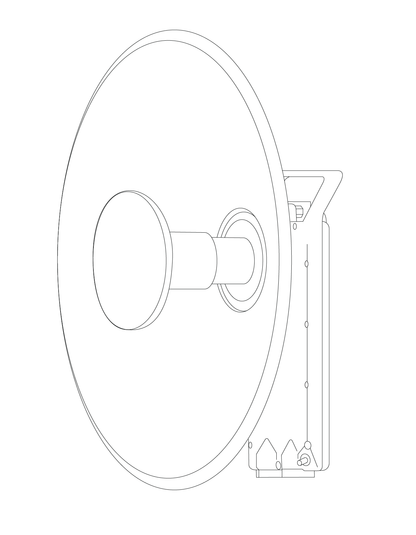 Cambium Networks ePMP Force 425 SM circular wall speaker, metallic finish