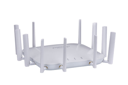 White Fortinet FAP-443K-N Wi-Fi 7 router with multiple antennas