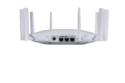 Fortinet FAP-443K-N Wi-Fi 7 router with 8 antennas and Ethernet ports