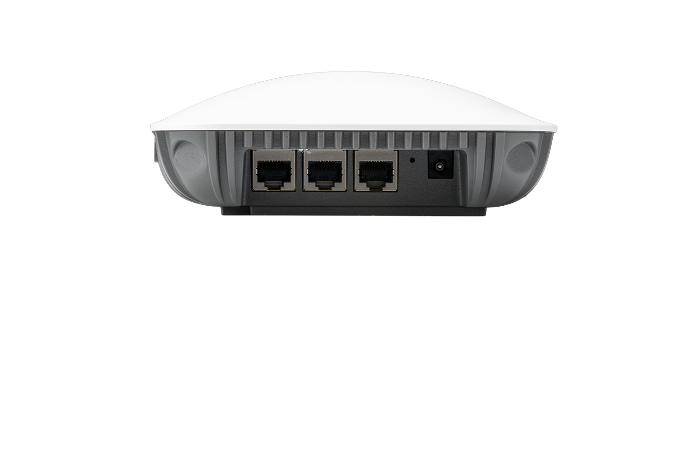 White gray Ubiquiti UniFi AP-AC-Pro on Fortinet FBS-10F-WIFI-N WiFi device