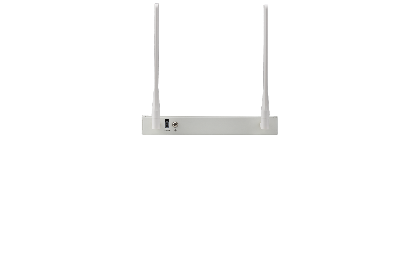 Fortinet FBS-20G-WIFI-N white wireless router with two antennas