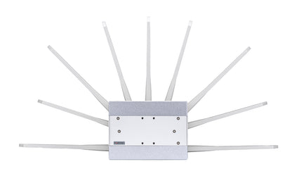 Fortinet FGR-70G-5G-DUAL white rectangular antenna with 8 radiating rods