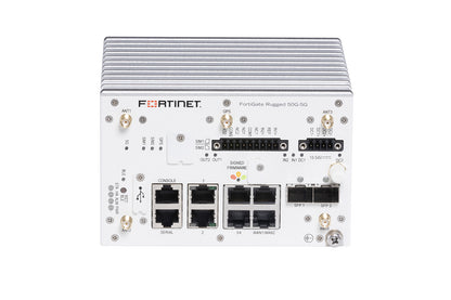 Fortinet FGR-50G-5G rugged 5G security appliance with Ethernet ports, antennas