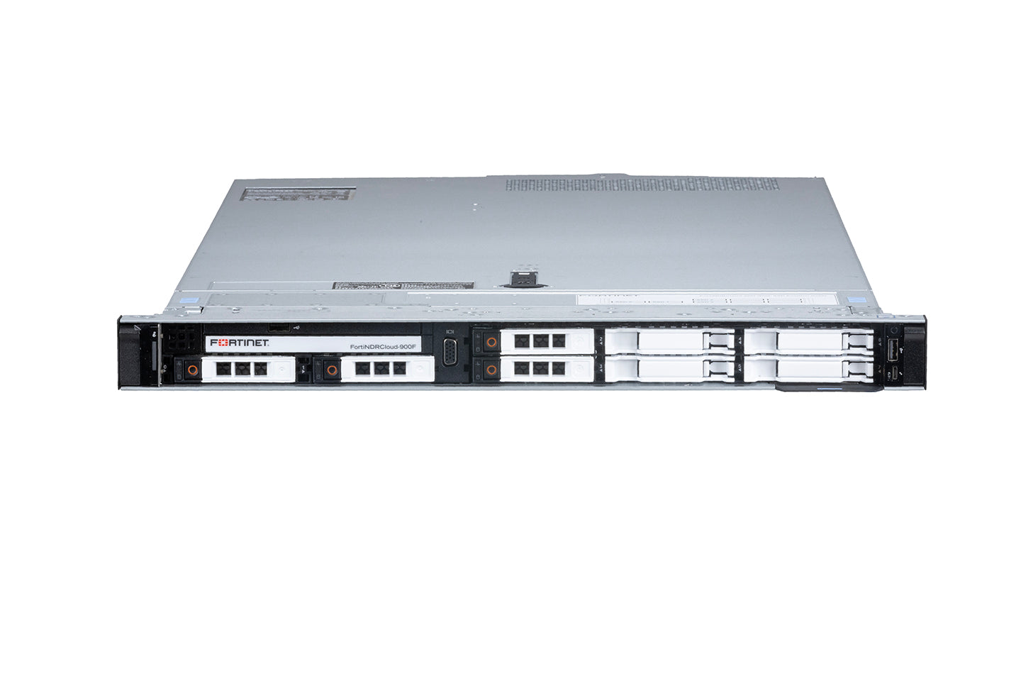 Fortinet FNRC-900F 1U rack server with silver Dell PowerEdge C630 chassis