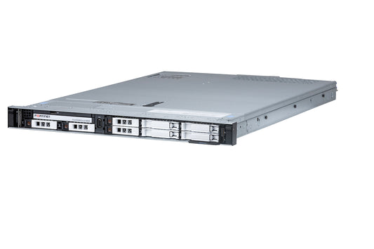 Fortinet FNRC-900F 1U rack-mount server with silver finish and drive bays