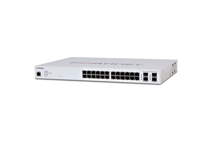 Fortinet FortiSwitch FS-224D-FPOE 24 GE RJ45 PoE+ ports switch rear view