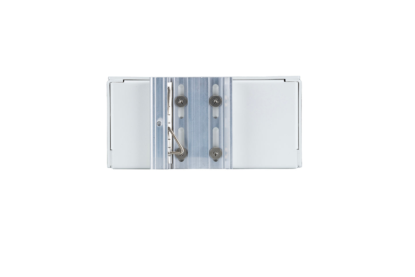 Fortinet FortiSwitch Rugged-108F white aluminum LED light fixture rear view