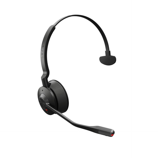 Black jabra 9553-410-111 engage 55 uc mono wireless dect headset with ergonomic design and flexible boom microphone