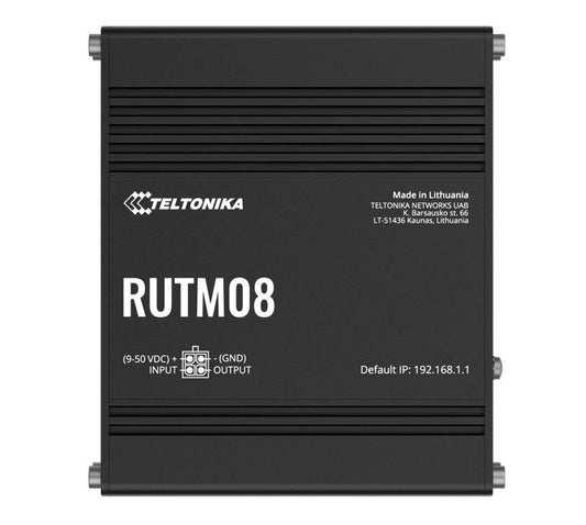 Teltonika RUTM08000300 | Industrial Wired Router, 4 Gigabit RJ45 Ports, 128 VLANs, PSU Included