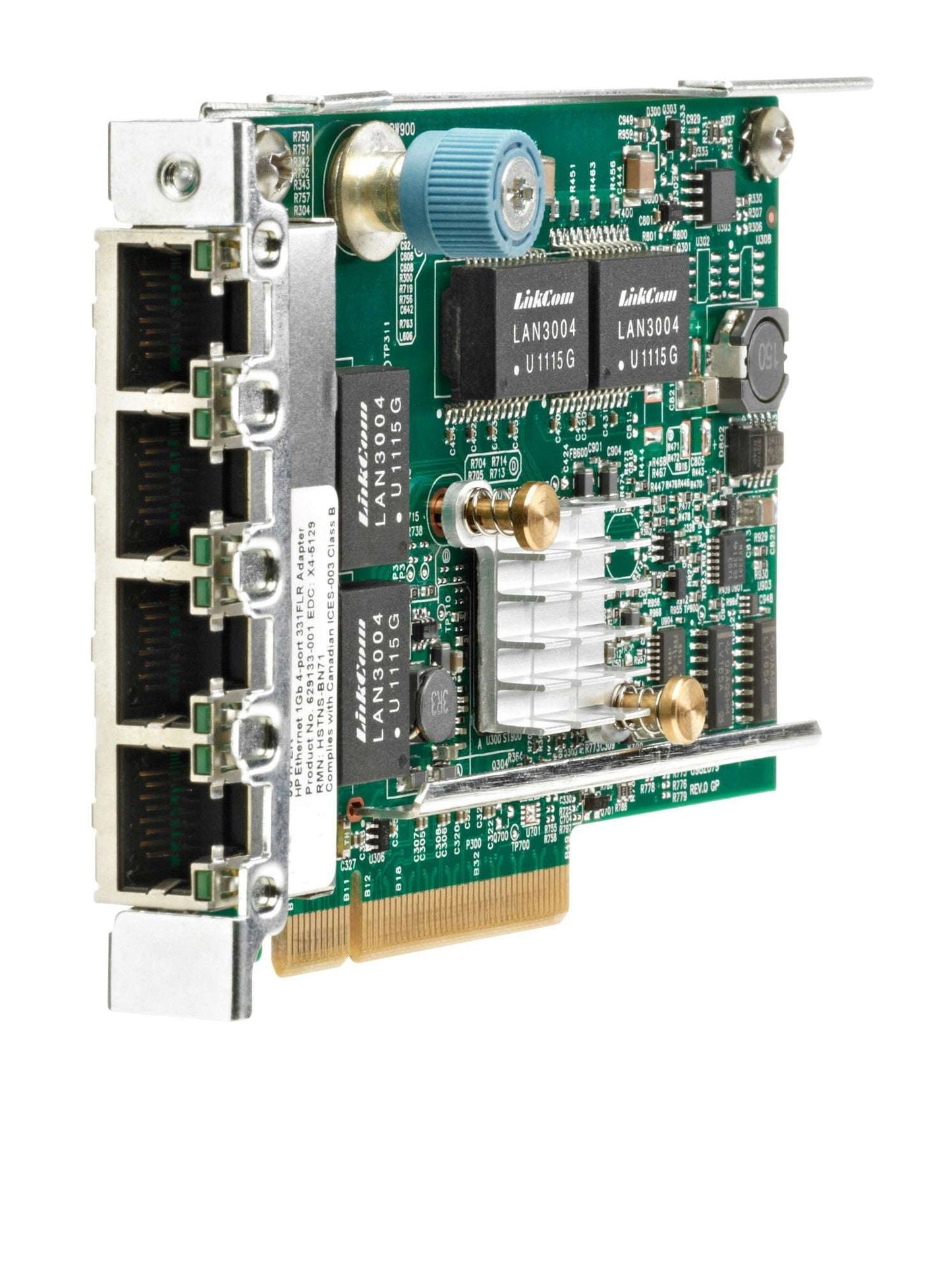 HPE 629135-B22 331FLR adapter with 4 green 1GbE ports and silver bracket