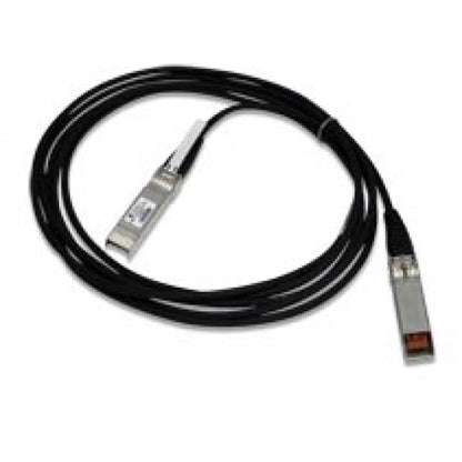 Allied Telesis AT-SP10TW1 1m black SFP+ fiber optic cable with silver connectors