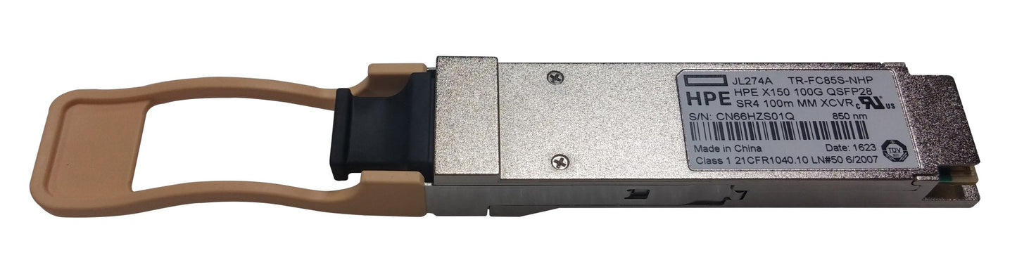 HPE JL274A | X150 100G QSFP28 SR4 Transceiver, 100m, MPO, data centre