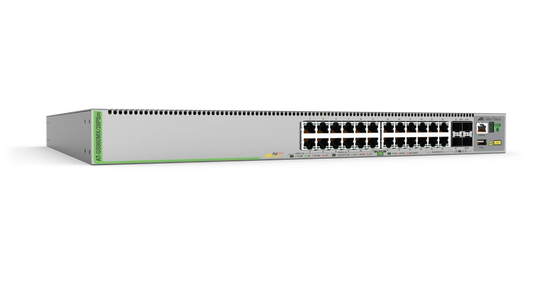 Allied Telesis AT-GS980MX/28PSM-40 | 28-Port L3 Lite Switch, 20x PoE+ 1G, 4x PoE+ Multi-Gig, 4x SFP+
