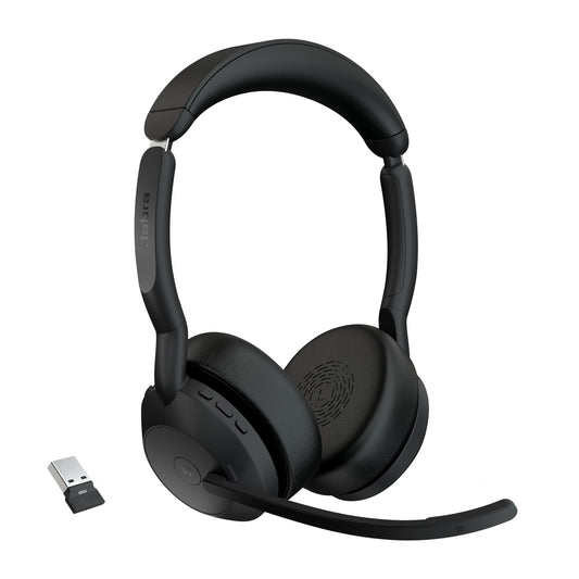 JABRA 25599-999-999 | Evolve2 55 Wireless Headset, Bluetooth, ANC, USB-A