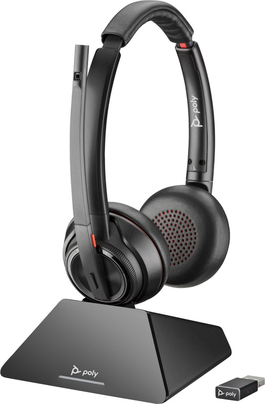 Poly 209214-02 | Savi 8220 UC DECT USB-A Headset, MS Teams Certified, Stereo