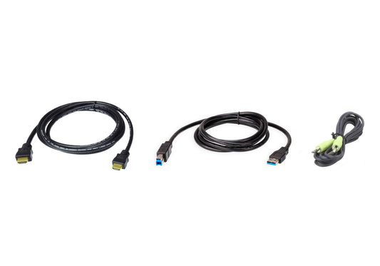 ATEN 2L-7D02UHX3 | 2L-7D Series KVM Cable Kit (3-Pack) - HDMI, USB, Audio, 1.8 m