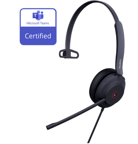 Yealink UH37-M-MS-A | Microsoft Certified Teams USB Wired Headset, Mono, Noise-Cancelling...