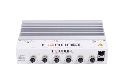 Fortinet FortiGate Rugged 60G-M12 white firewall with ports and heat sink
