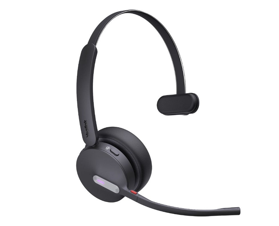 Yealink WH64 Hybrid Mono with Charging Stand Teams | WH64 Hybrid Mono DECT & Bluetooth Wireless Headset, 3-Mic Noise Cancellation, Dongle WDD60