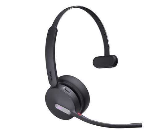 Yealink WH64 Hybrid Mono with Charging Stand Teams | WH64 Hybrid Mono DECT & Bluetooth Wireless Headset, 3-Mic Noise Cancellation, Dongle WDD60
