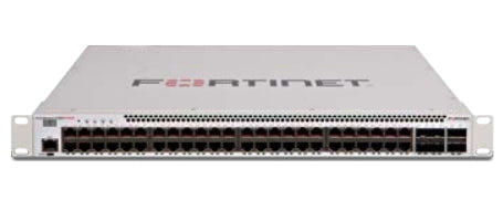 Fortinet FS-548D-FPOE | 48x GE RJ45, 4x 10GE SFP+, 2x 40GE QSFP+, 750W PoE+