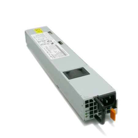 Silver metallic juniper jpsu-650w-ac-afo 650w ac power supply with black ventilation grilles and orange connector tabs
