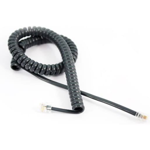 Yealink CAB-T4X/5X black coiled handset cable with RJ-45 connectors