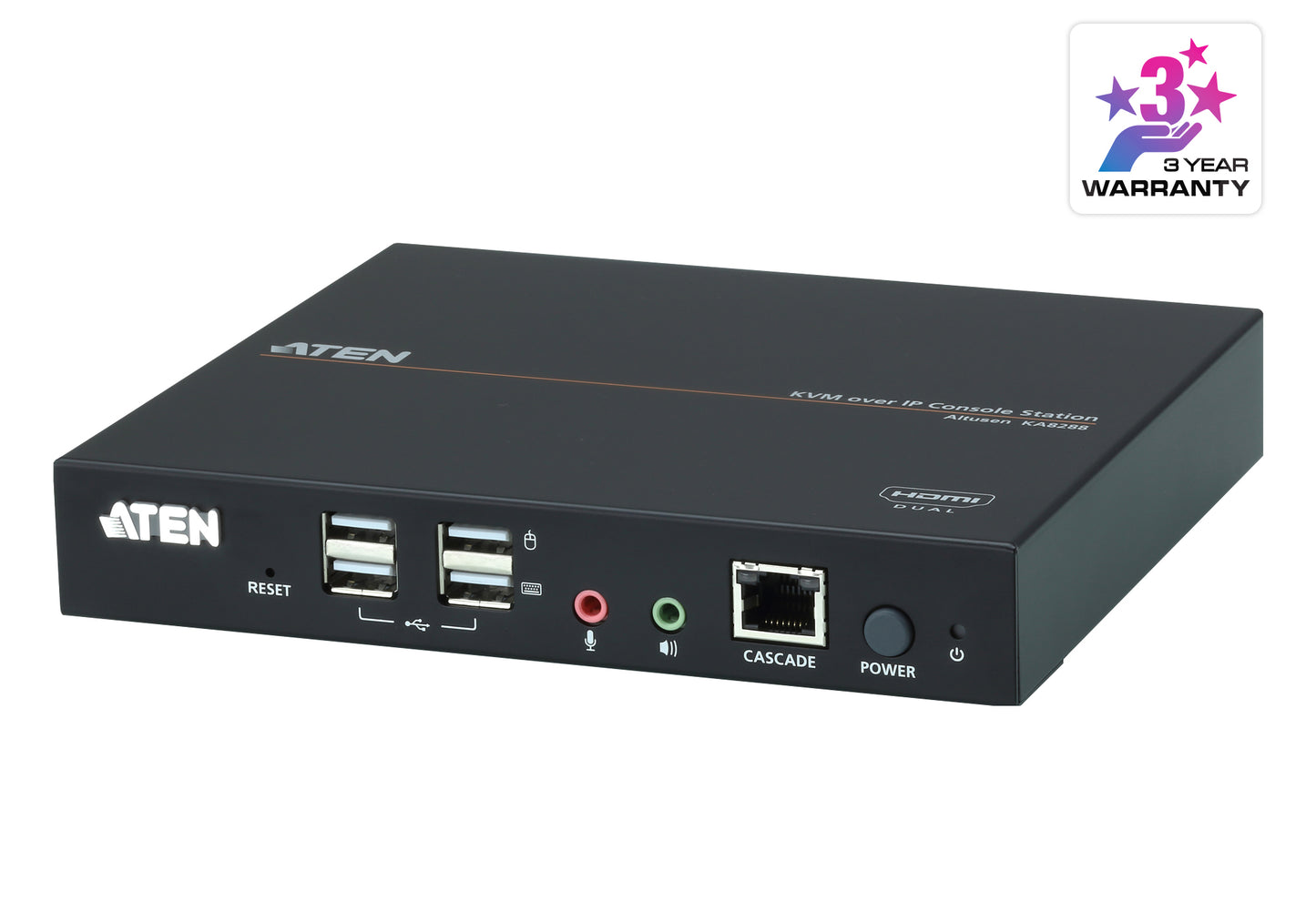 ATEN KA8288-AX-U | KA8288 Dual-HDMI KVM Console Station, 1080p, 0U Rack, USB