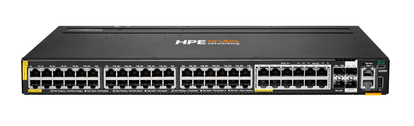 Aruba R8Q71A | CX 6200M 36G 12SR5 Class6 PoE 4SFP+ Switch