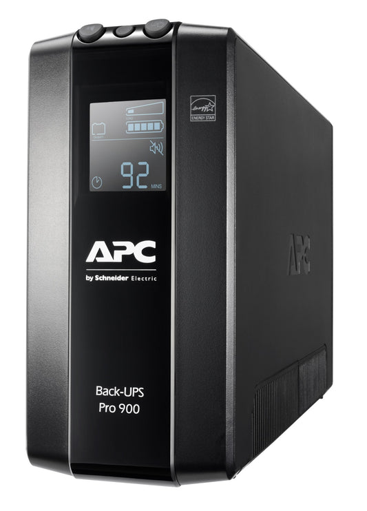 APC BR900MI | 900VA/540W Back-UPS Pro Tower UPS, 230V, 6x IEC C13 Outlets, AVR, LCD Display, User Replaceable Battery