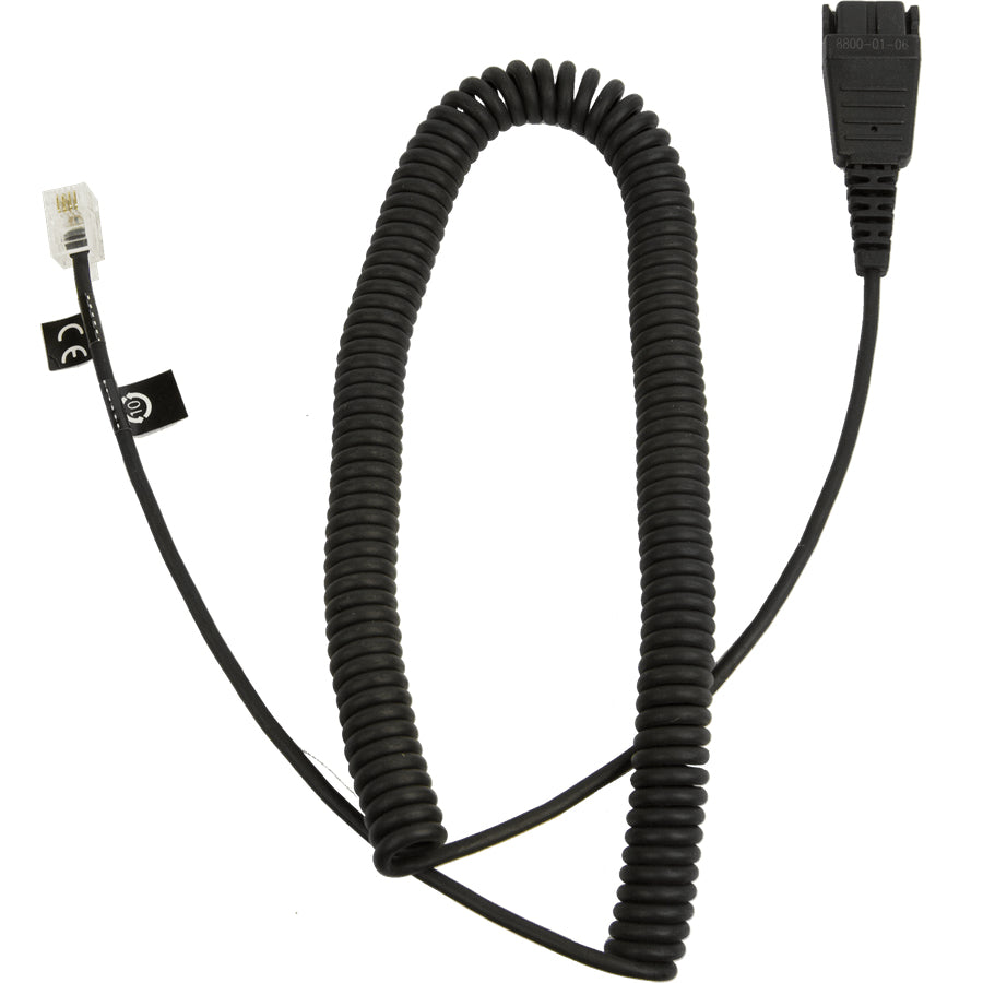 JABRA 8800-01-06 | Telephone Cable 0.5m, Black