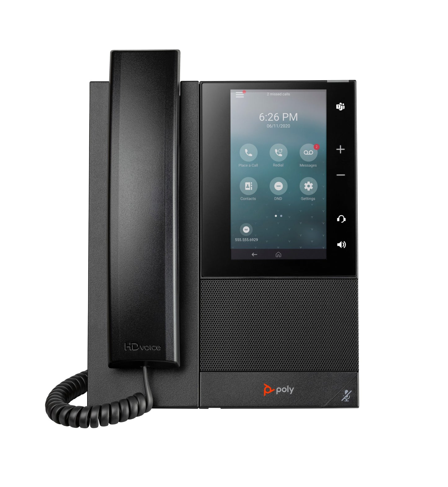 Poly 2200-49735-025 | CCX 505 VoIP Deskphone with Open SIP, 5" Touchscreen, Wi-Fi, BT, PoE