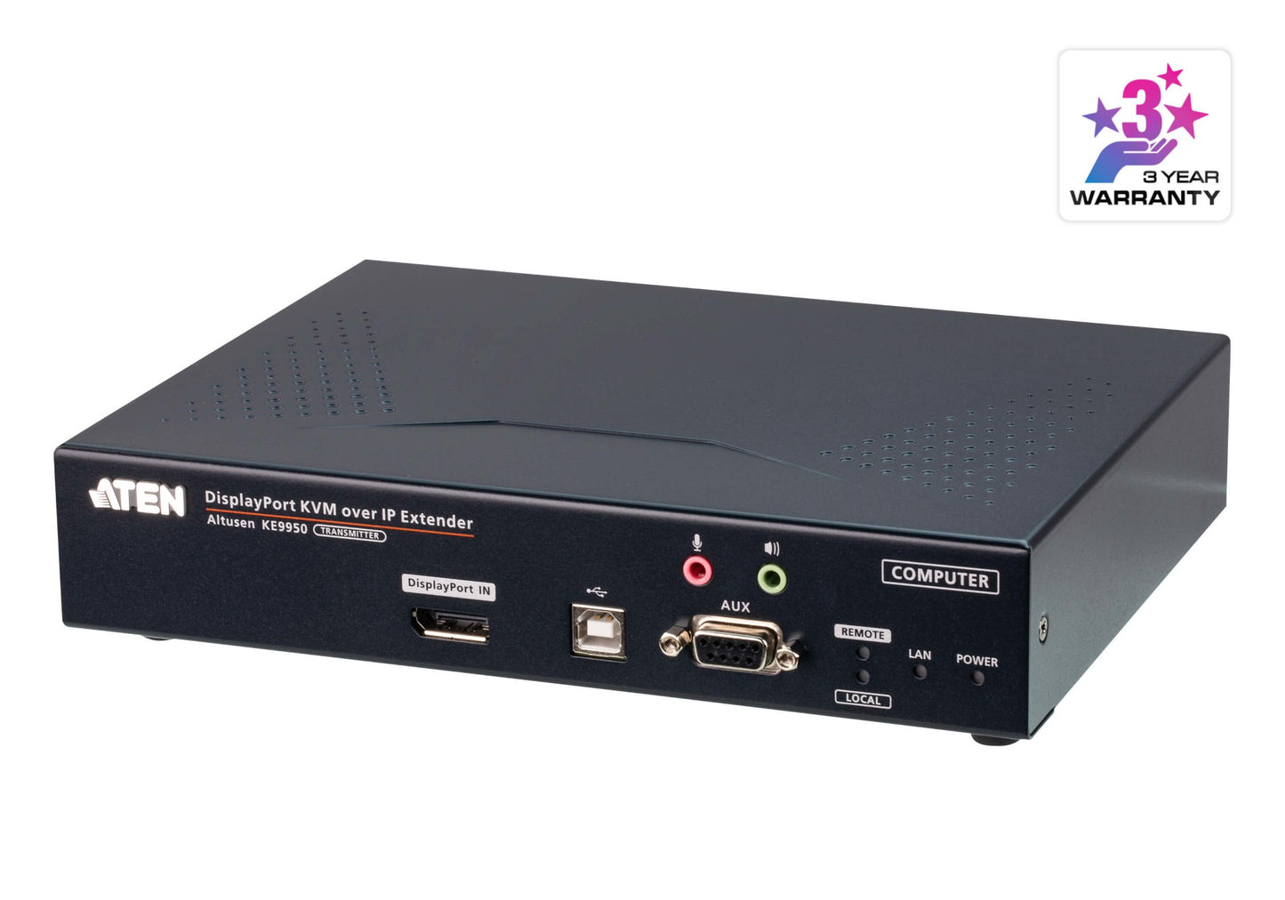 ATEN KE9950T-AX-U | KE9950T KVM over IP Transmitter, 4K DP Single Display, SFP, USB, RS-232, Audio