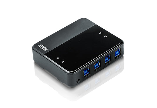 ATEN US434-AT | US434 USB 3.0 Peripheral Switch, 4 x PCs/4 x USB-A, Remote Selector
